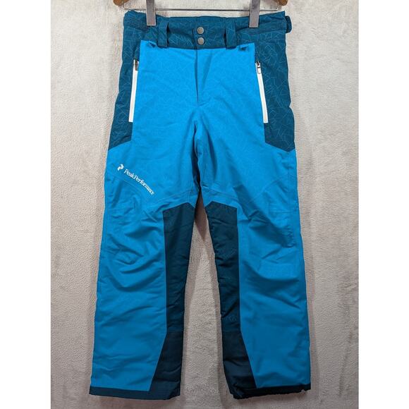 Peak Performance Snow Pants Ski Snowboard Size Junior Size 150 Blue Pink - Picture 1 of 9
